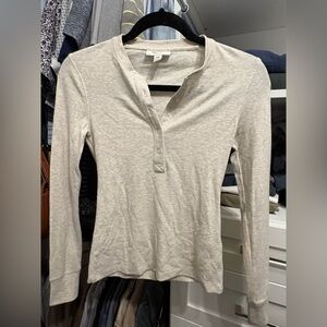 Ribbed Knit Henley